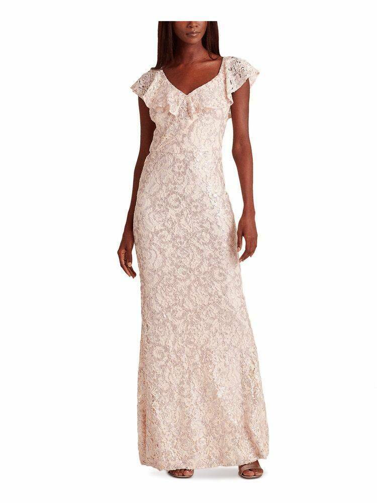 ralph lauren sequin lace dress Sequined-Lace Cocktail Dress
