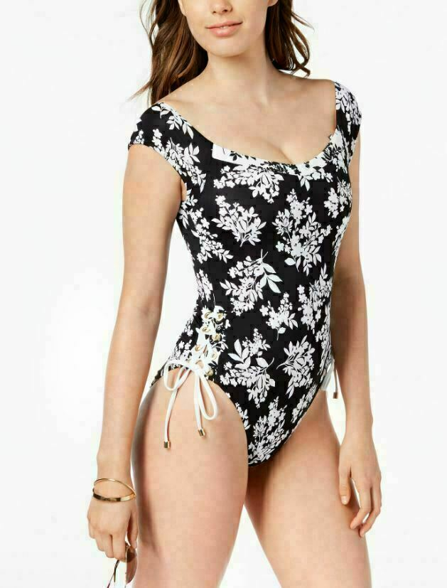 Bar III Off-The-Shoulder One-Piece Swimsuit