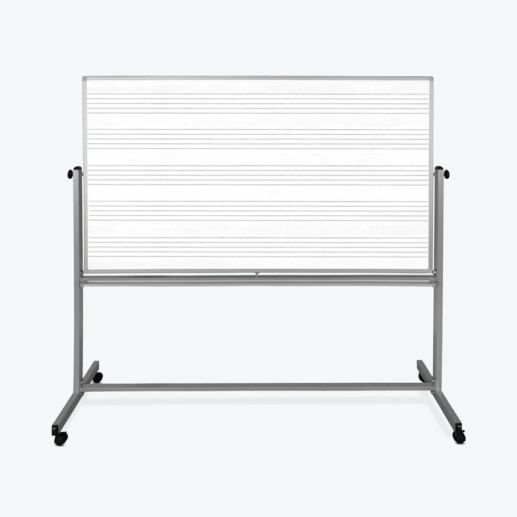 Luxor 72 x 48 Double Sided Mobile Music Whiteboard/Whiteboard