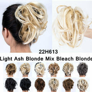 SEGO Tousled Updo Messy Bun Hair Piece Scrunchies Synthetic Wavy Bun Extensions