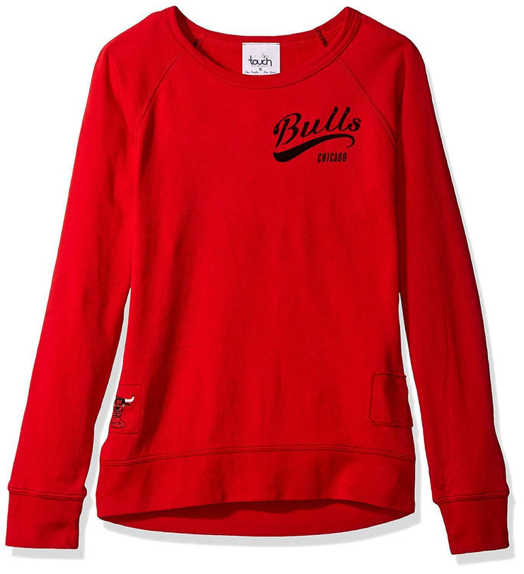 Touch by Alyssa Milano Bulls Womens Dugout Reversible Pullover Sweatshirt Size L