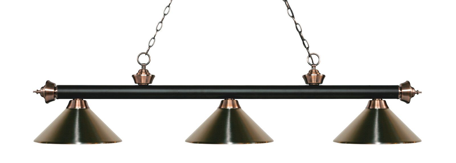 Z-Lite Riviera 3 Light Island/Billiard Chandelier, Brushed Nickel