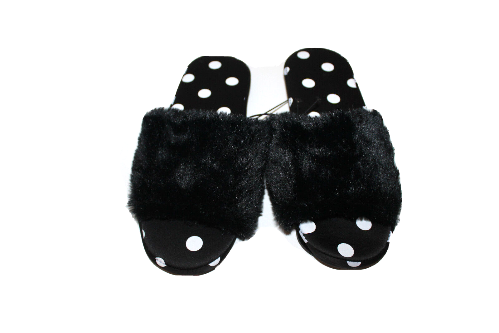 Inc International Concepts Womens Polka Dot Slides Slippers, Black, Size 11/12