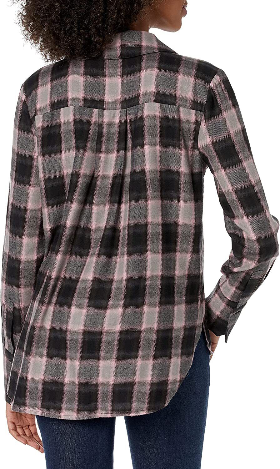 Paige Womens Davlyn Classic Oversized Boyfriend Plaid Button Up Shirt, Medium