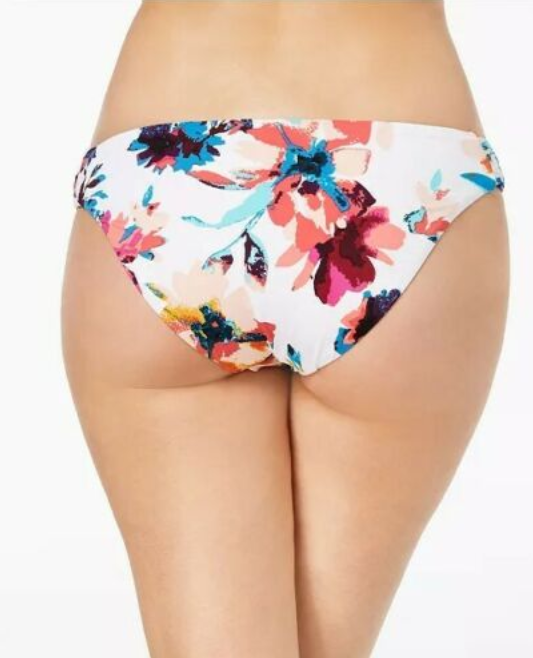 Bar III Fantastic Floral Print Tab Sides Bikini Bottoms