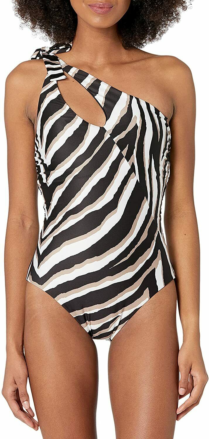 Trina Turk Vivant Asymmetrical One-Piece Swimsuit