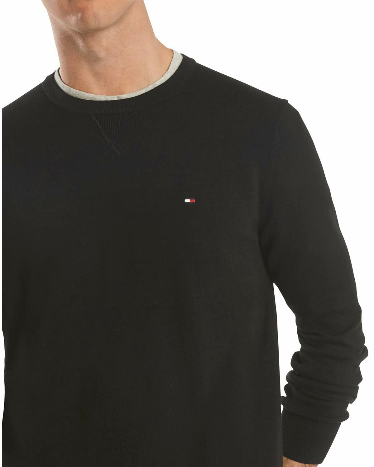 Tommy Hilfiger Mens Signature Crew-Neck Classic Fit Sweater