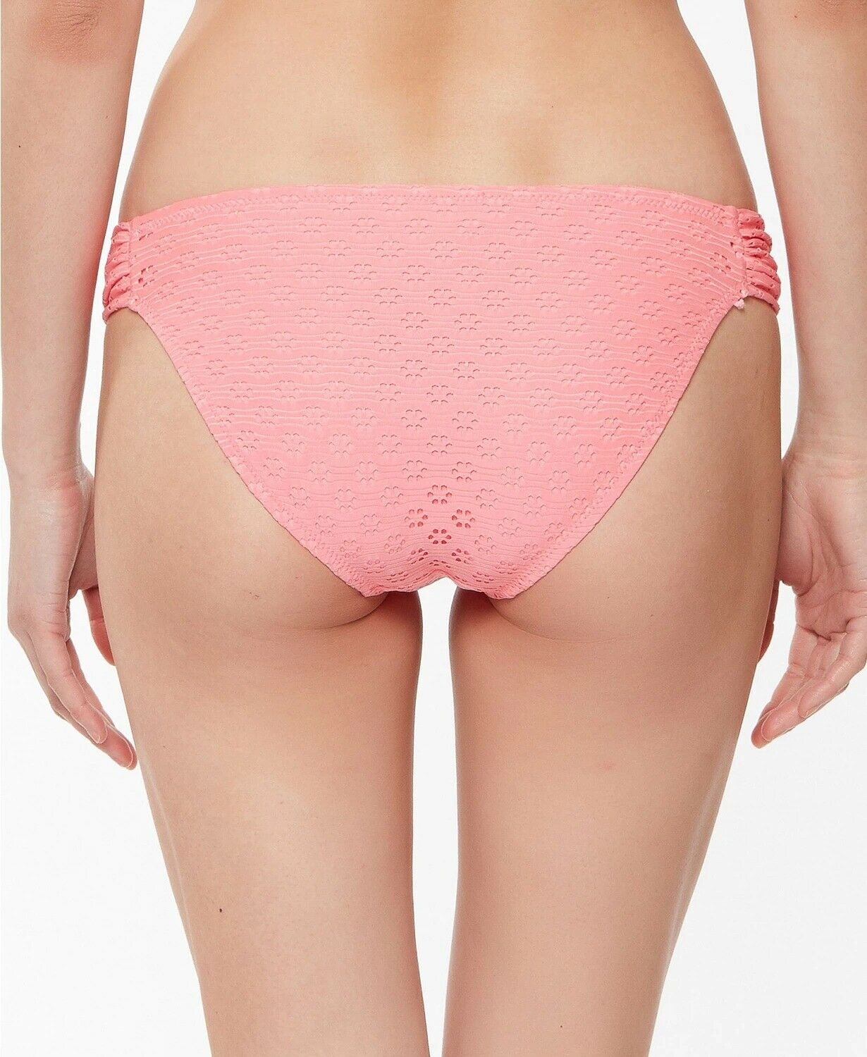 Jessica Simpson Sweet Tooth Solids Shirred Hipster Bikini Bottoms