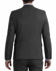 Calvin Klein Mens Skinny-Fit Extra Slim Infinite Stretch Suit Charcoal 40L
