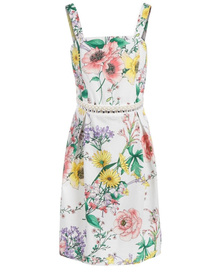 Monteau Big Girls Embellished Floral-Print Dress