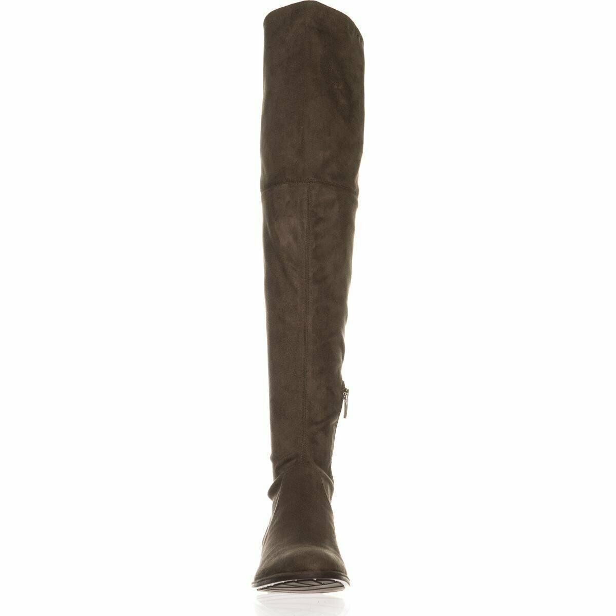 Marc Fisher Womens Humor 2 Solid Riding Over-the-Knee Boots,5M/Taupe Fabric