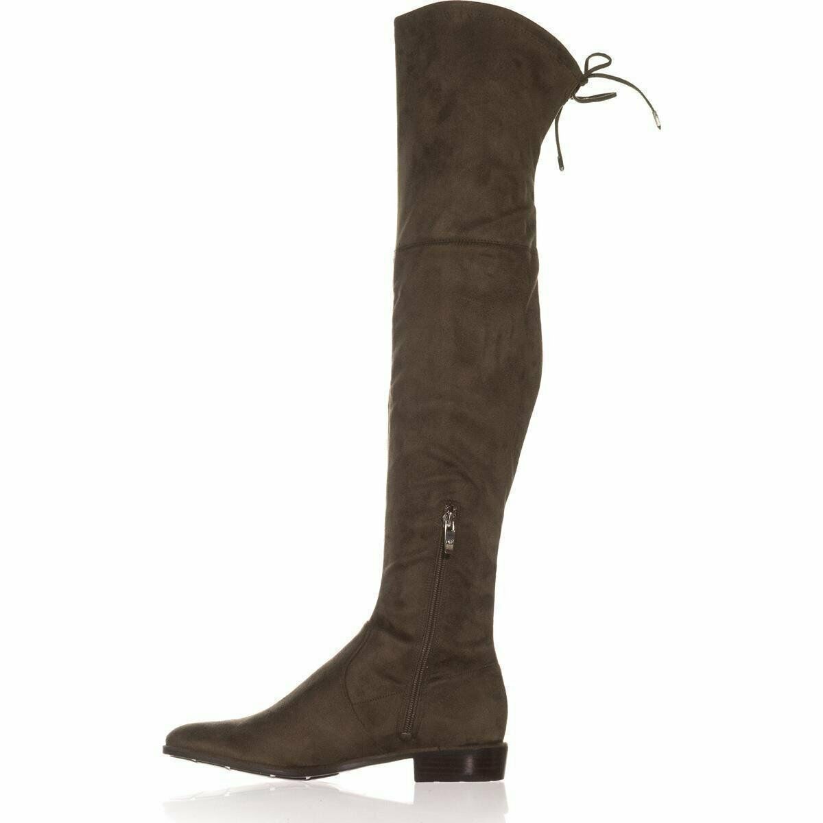 Marc Fisher Womens Humor 2 Solid Riding Over-the-Knee Boots,5M/Taupe Fabric