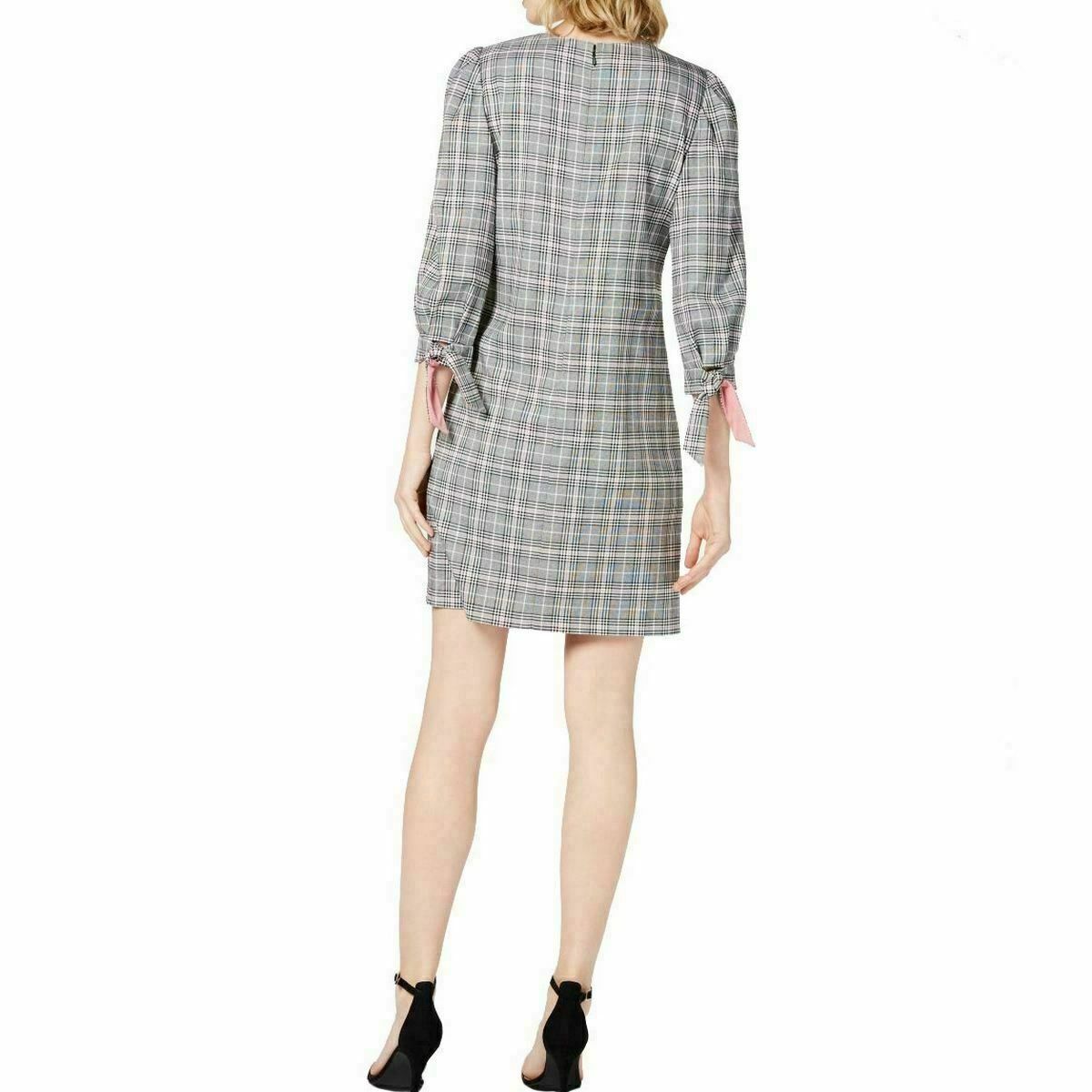 Jessica Howard Womens Plaid Three-Quarter Sleeves Casual Dress, Size 12