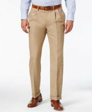 Lauren Ralph Lauren 100% Wool Double-Reverse Pleated Dress Pants - Tan, 32x30