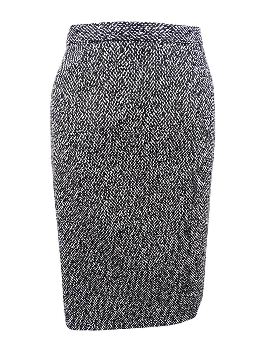 Kasper Womens Jacquard Slim Pencil Skirt Skirt, Size 10