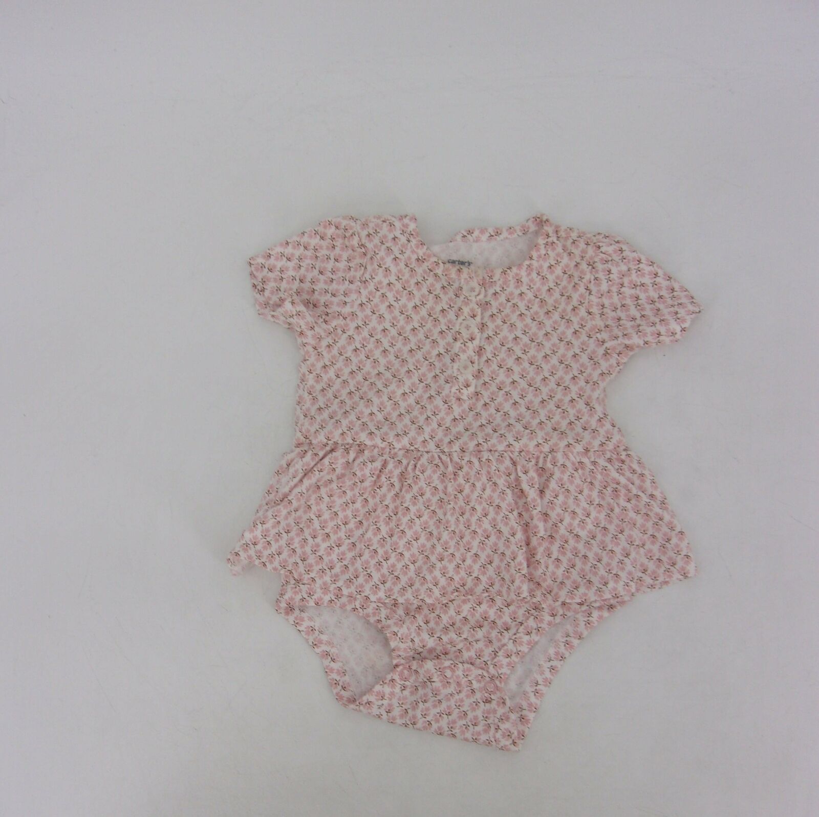 Carter's Girls Ruffle Flower Romper Bodysuit Creeper/Size 12M/Pink