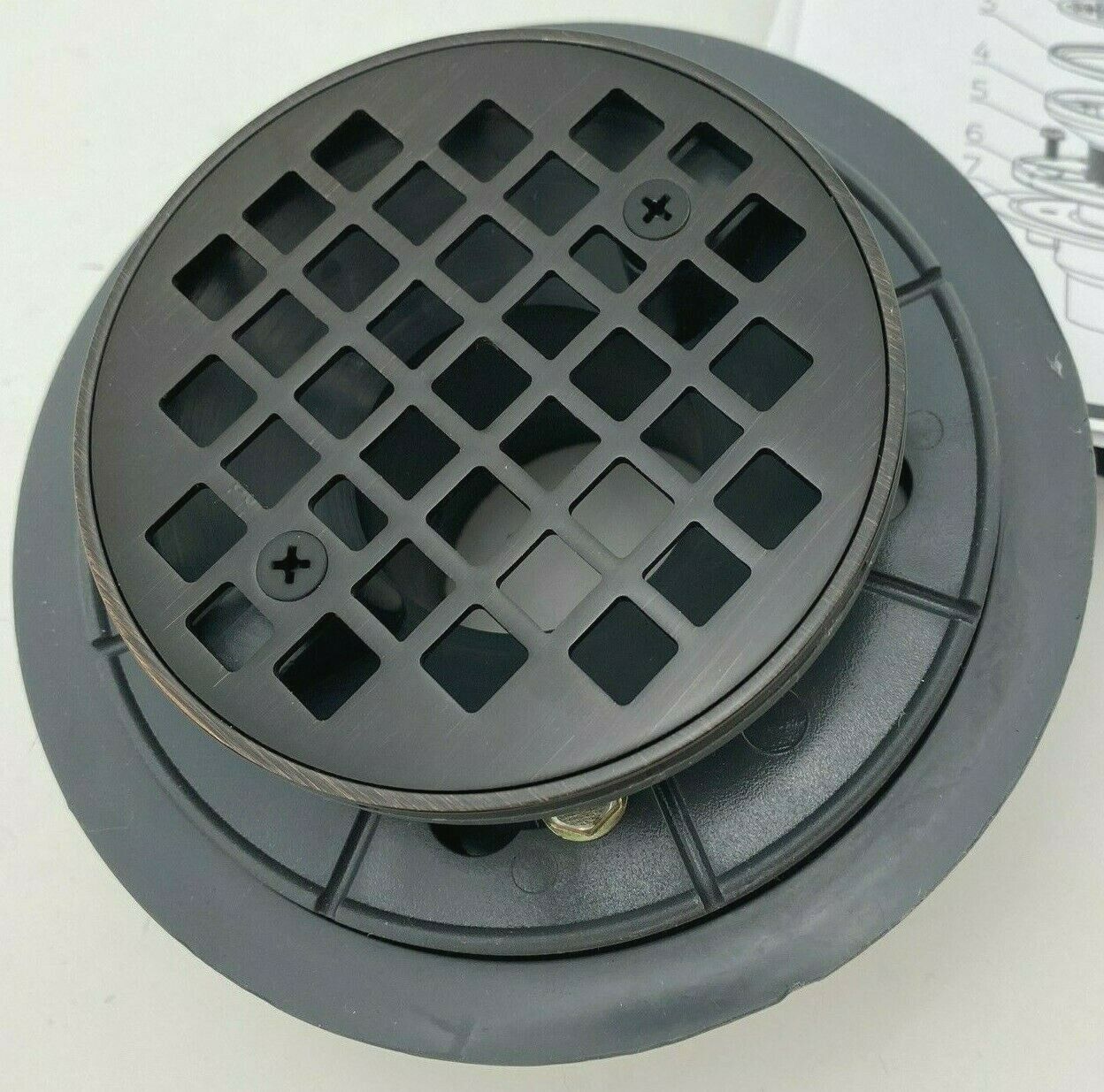 Miseno MCRD-4-ORB Round Grid Shower Drain