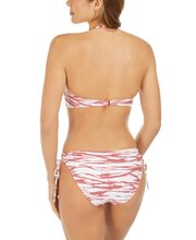 Hula Honey White Smoke Wild Waters Printed Lace-Front Bikini Swim Top, Us Medium