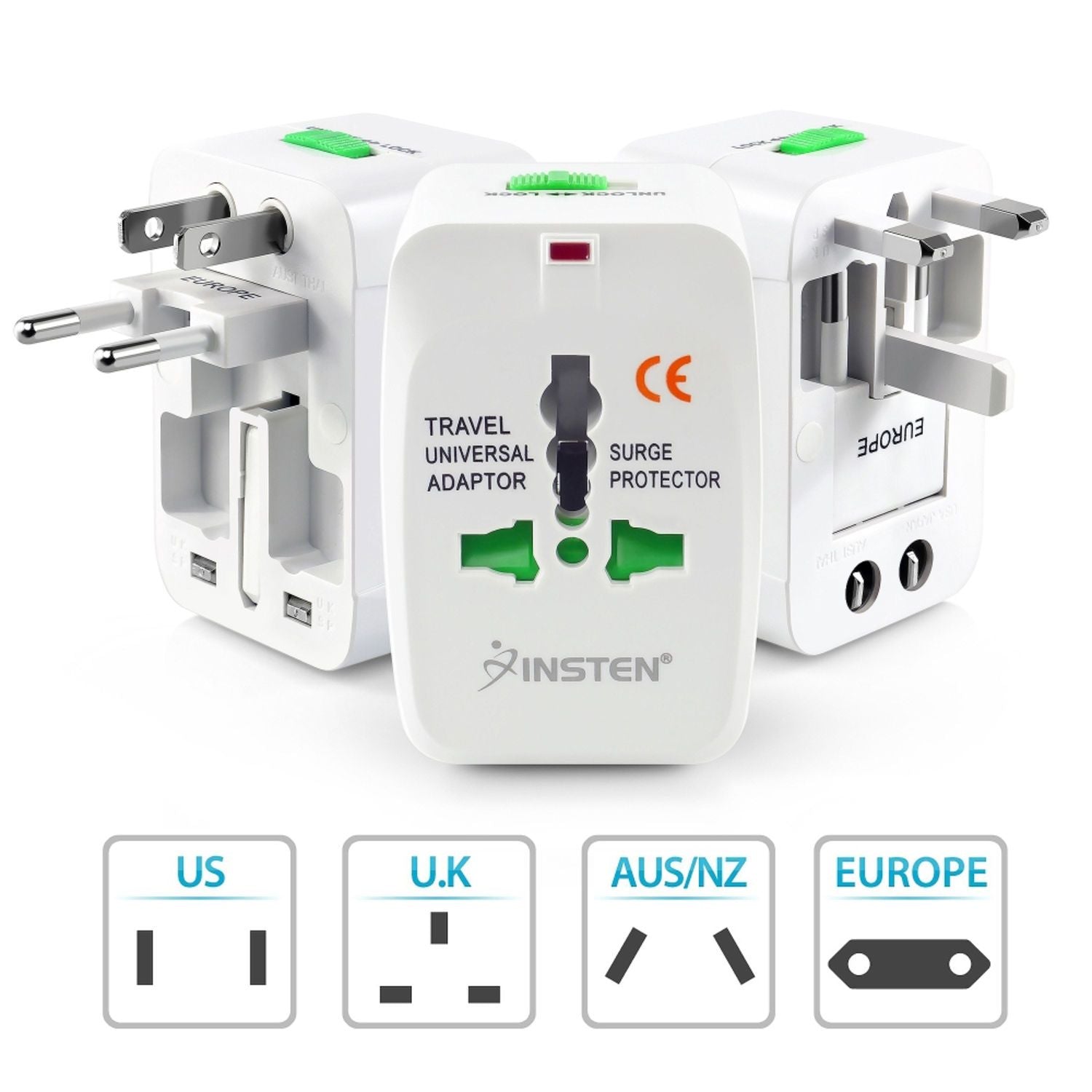 Travel Adapter, Worldwide All in One Universal Power Adapter AC Plug