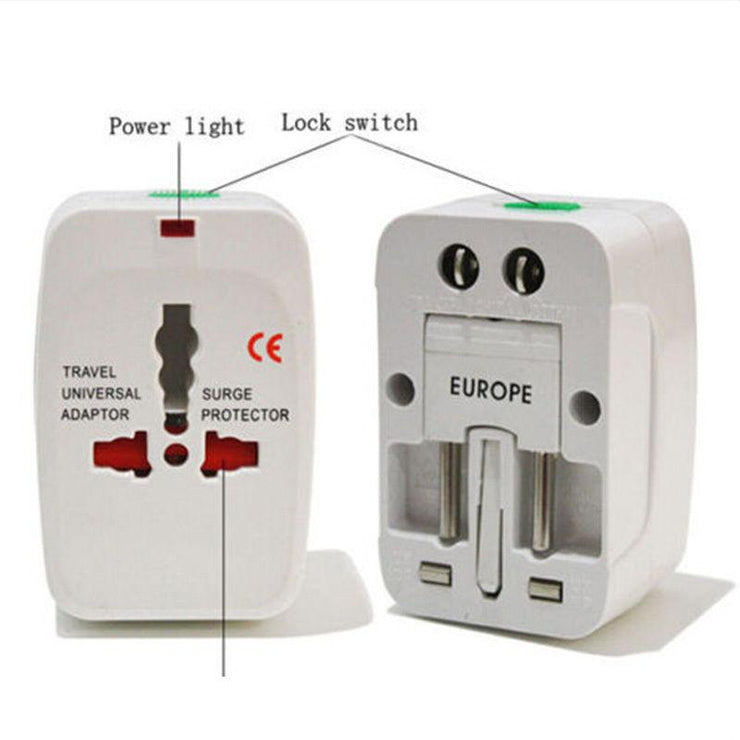 Travel Adapter, Worldwide All in One Universal Power Adapter AC Plug