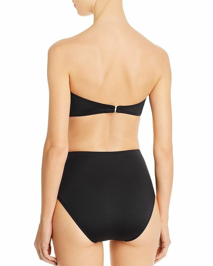 Kate Spade New York Black Belted High-Waist Bikini Swim Bottom, Us Small