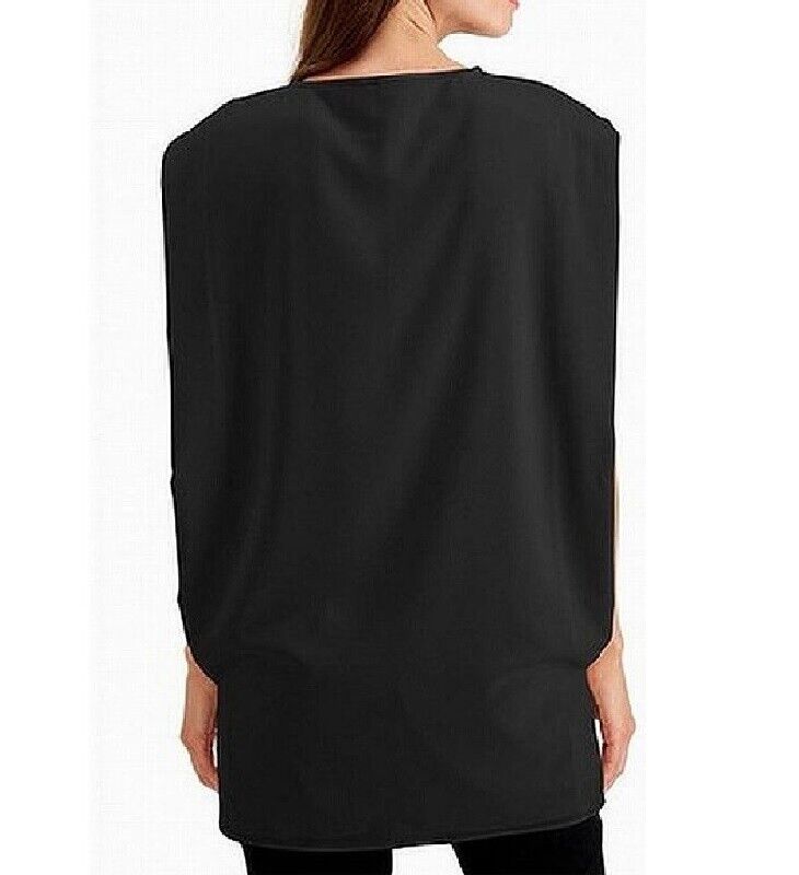 Alfani Sleeveless Tunic, Black, Size Large