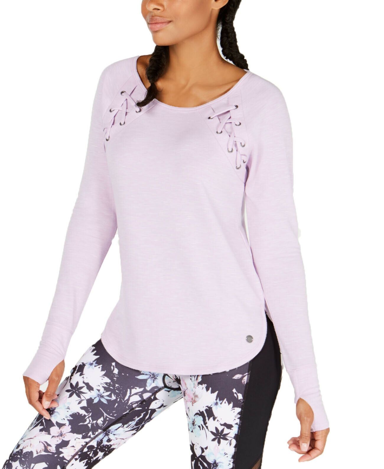 Ideology Women's Plus Size Tie-Detail Top Lilac Moon