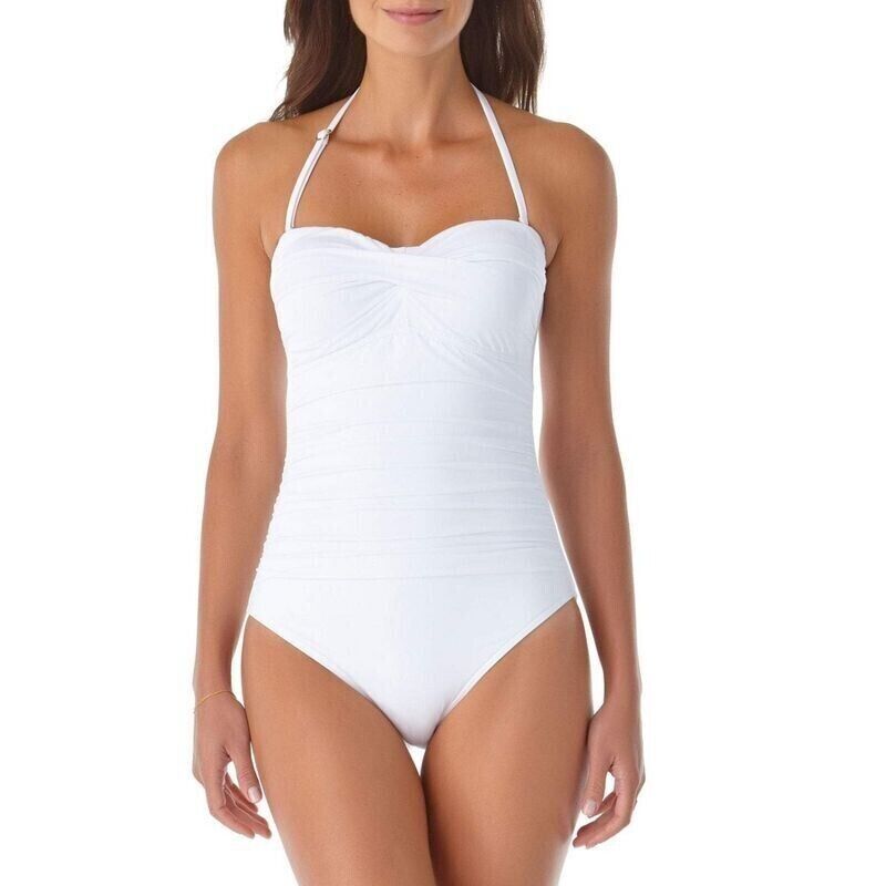 Anne Cole Twist Front Strapless One-Piece