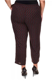 Michael Michael Kors Plus Size Foulard-Print Pants – Dark Ruby, Size 1X