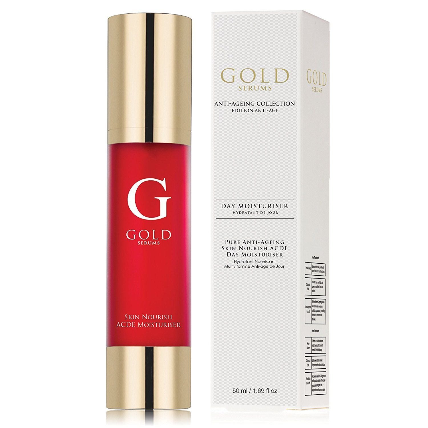 Gold Serums Pure Anti-Aging Skin Nourish Aced Day Moisturizer