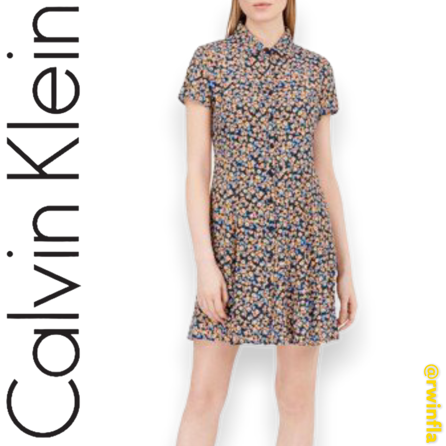 Calvin Klein Jeans Floral-Print Shirtdress