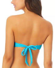 California Waves Juniors Solid Textured Peek-a-Boo Bikini Top