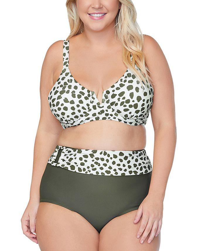 Raisins Curve Trendy Plus Size Mombasa Bikini Bottoms, Size 20W