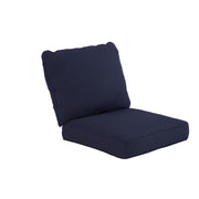 Sunbrella Canvas Navy Blue Indoor Outdoor Deep Seat Pillow Chair Cushion Set