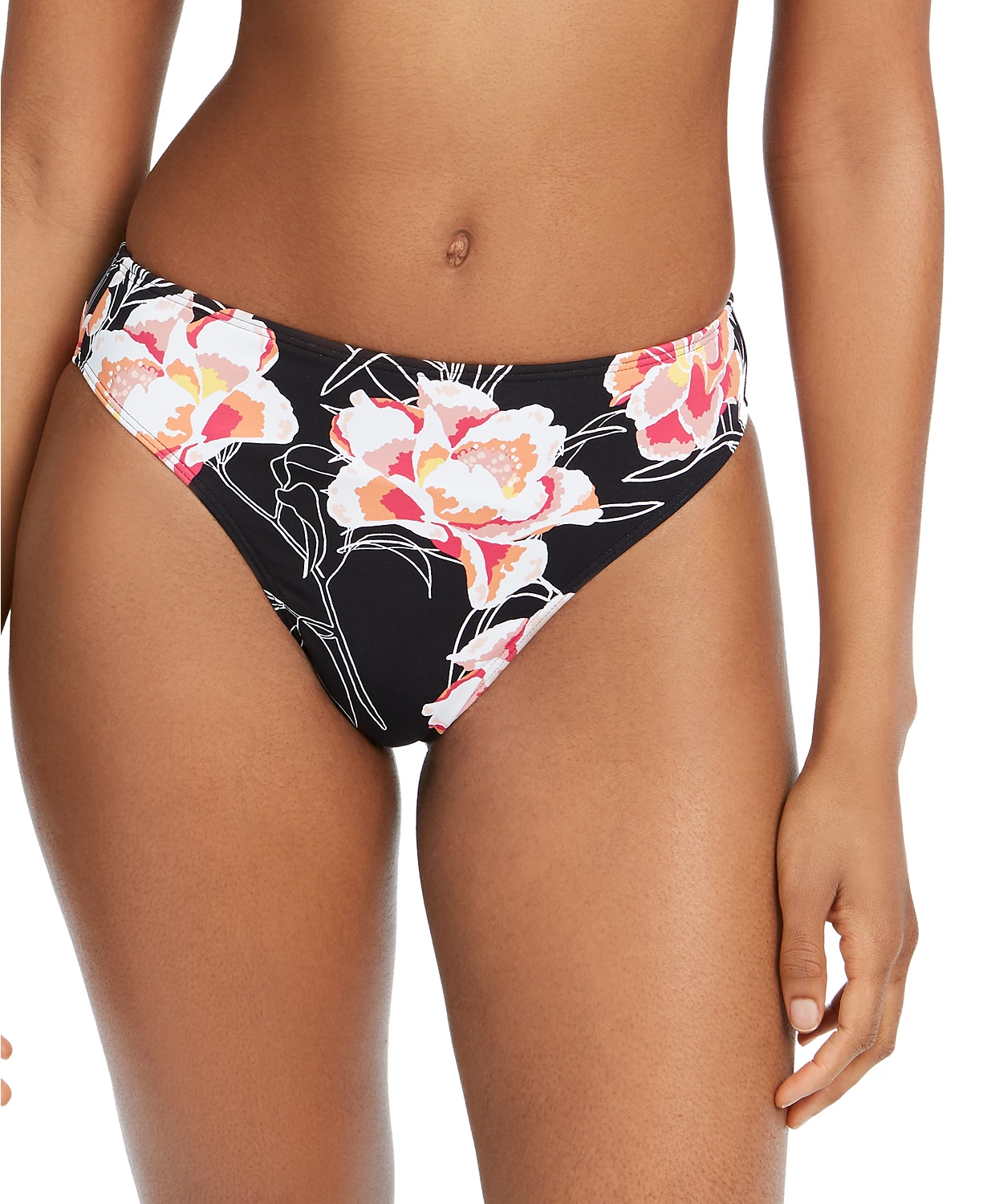 Roxy Juniors Floral-Print High-Leg Bikini Bottoms