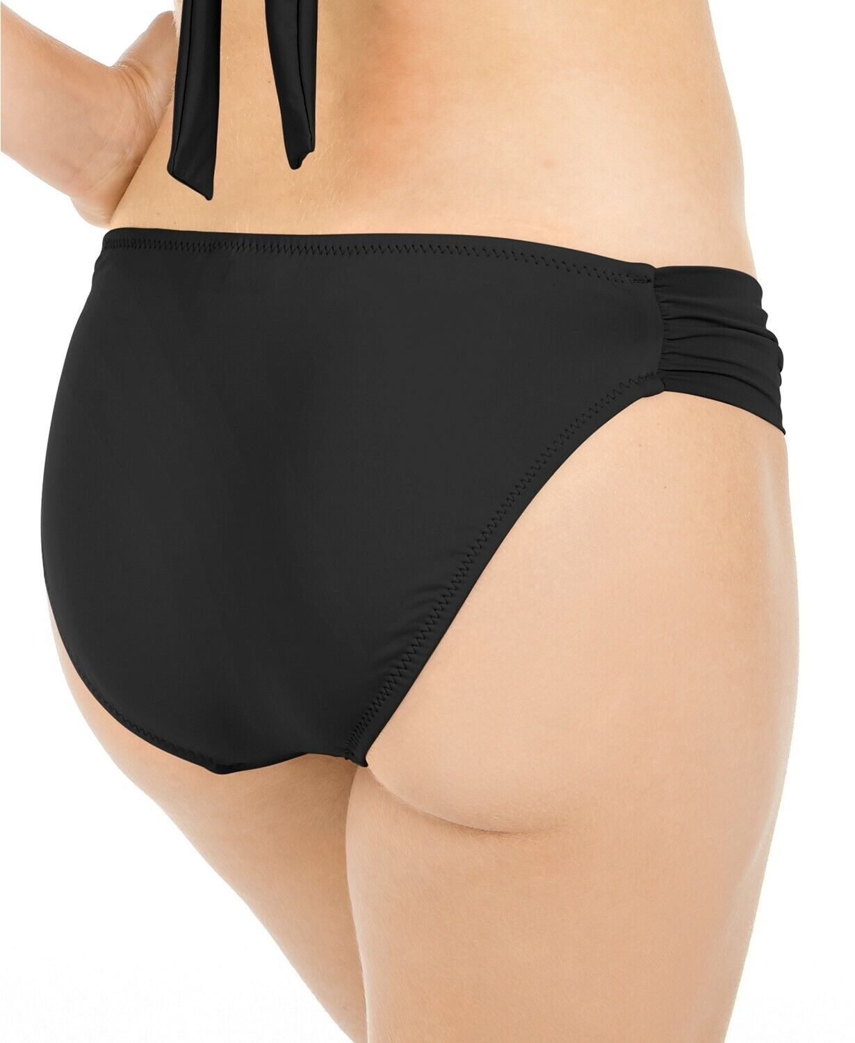 Bar III Sunset Solids Side-Shirred Hipster Bikini Bottoms