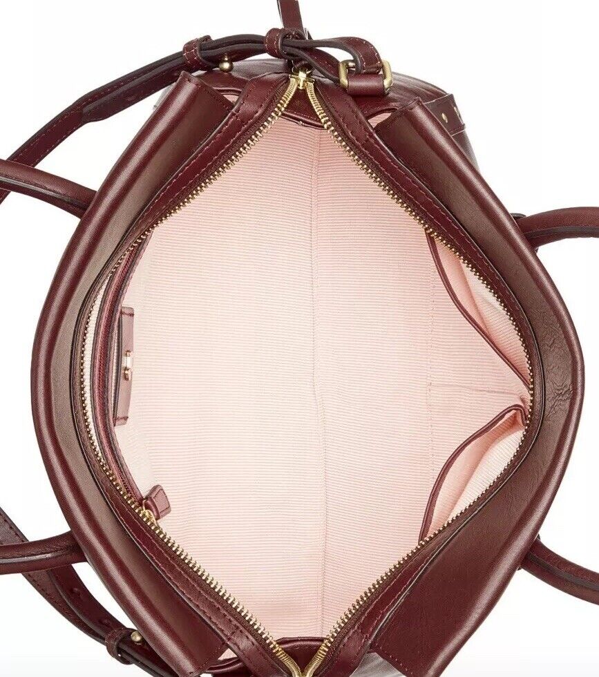 Radley London Zip-Top Studded Multiway Leather Satchel - Port/Gold