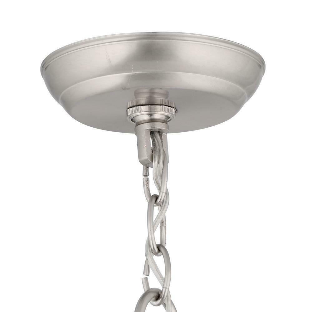 World Imports Bayonne Collection 3-Light Brushed Nickel Inverted Hanging Pendant