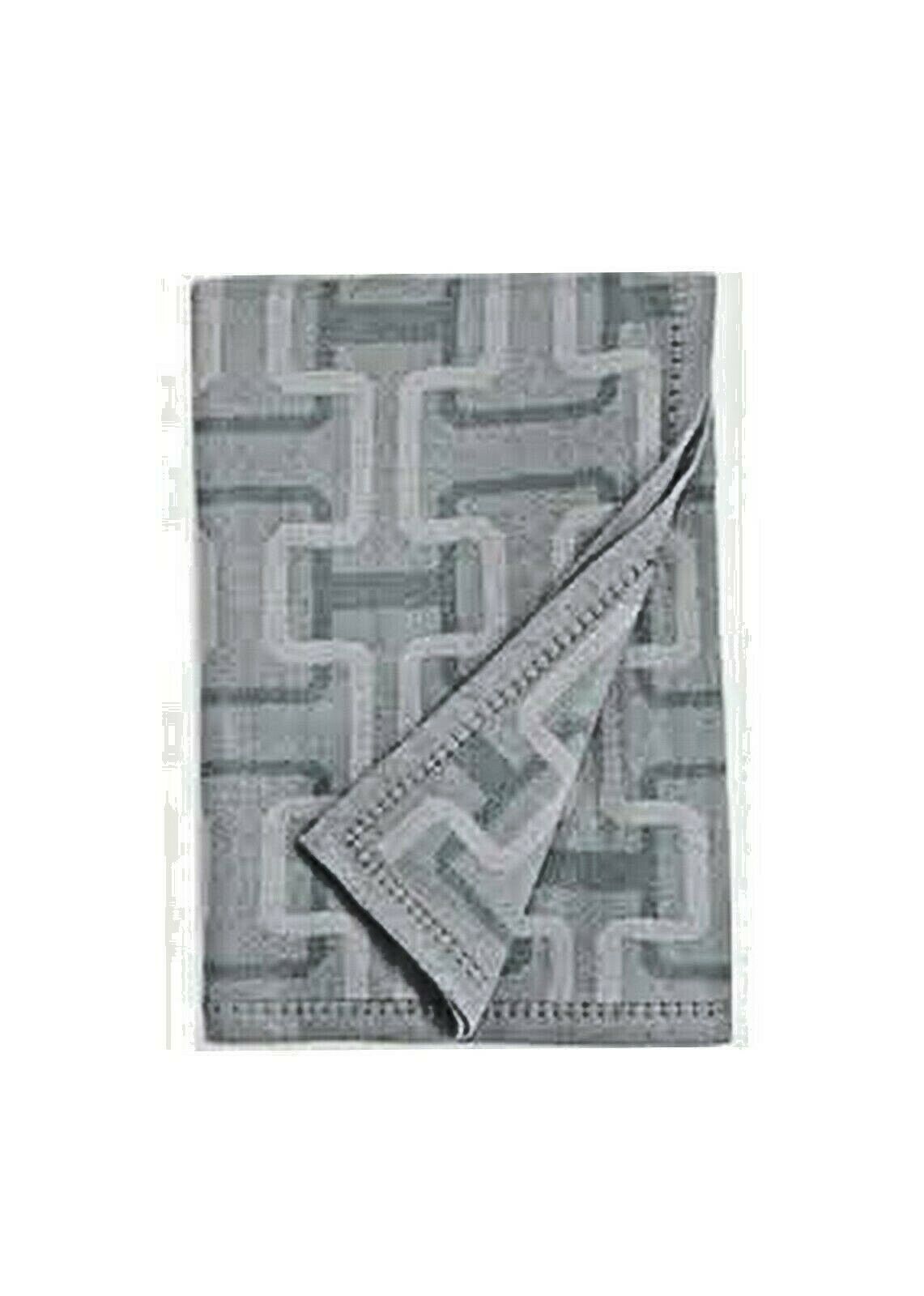 Hudson Park Collection Lambswool/Cashmere Interlocking Jacquard Throw