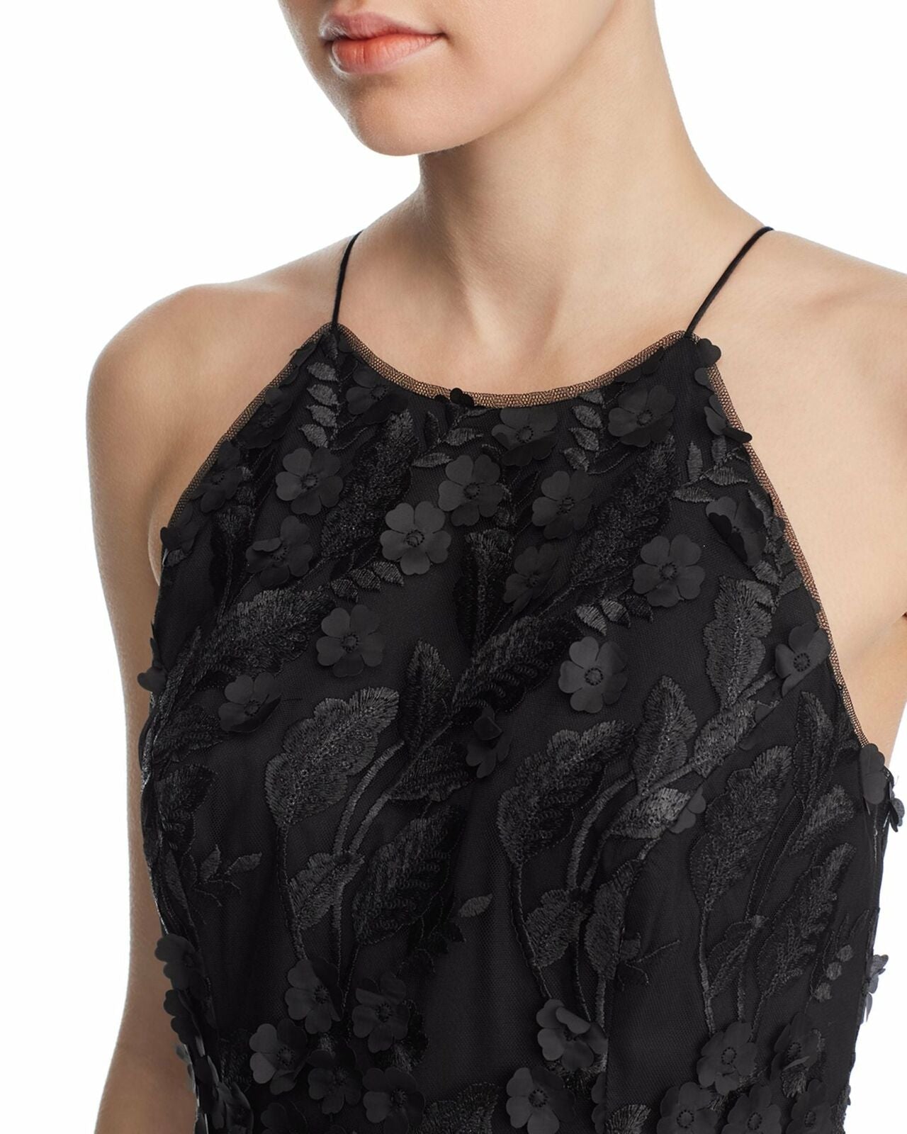 Aidan by Aidan Mattox Womens Embellished Hi-Low Cocktail Dress Black 6