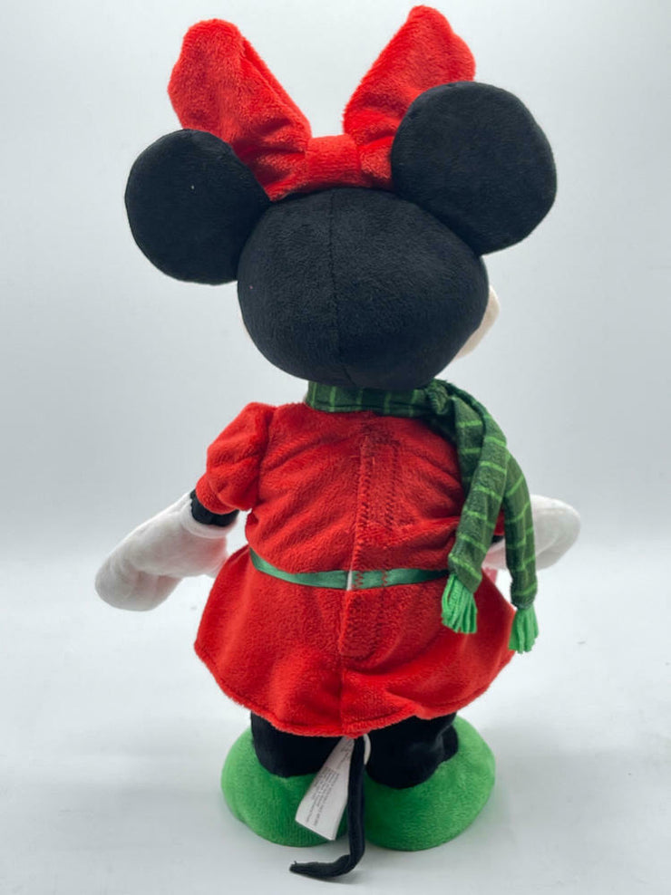 Disney Animated Plush Minnie Mouse Dances to Jingle Bells 13 Tall