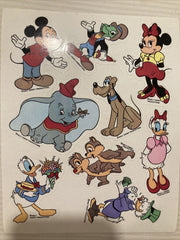 vintage walt disney characters sticker sheet