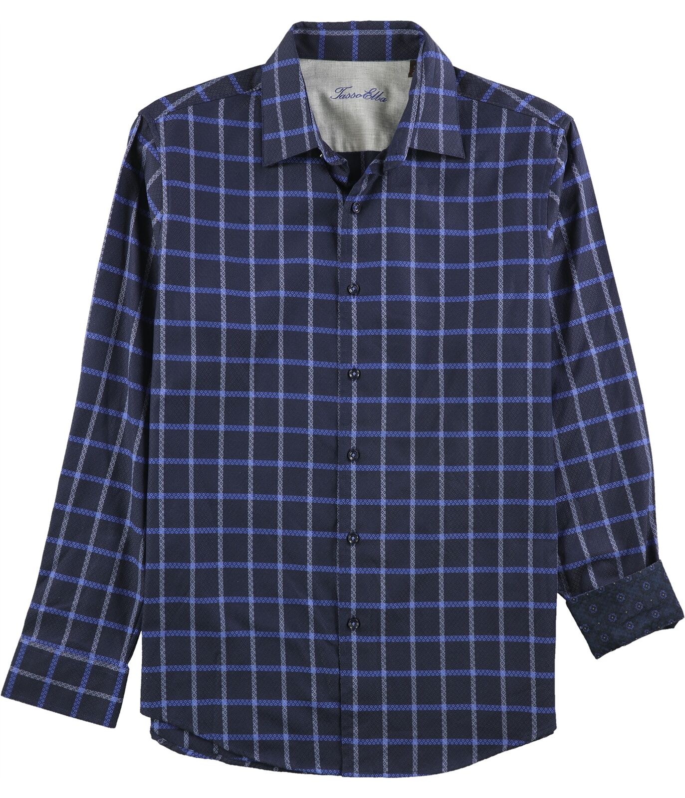 tasso elba dress shirts Tasso Elba Mens Windowpane Button Up Shirt, Size Small