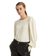 Lauren Ralph Lauren Puff-Sleeve Cotton-Blend Sweater