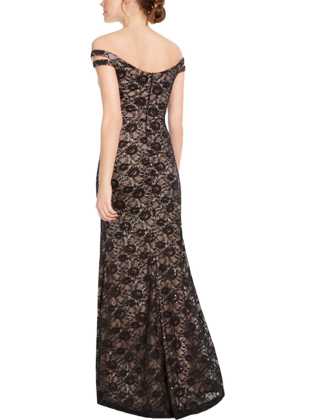 Teeze Me Juniors Off-the-Shoulder Lace Gown