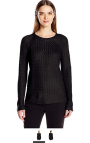 Jones New York Women's Pullover Chain Knit Sweater, Large