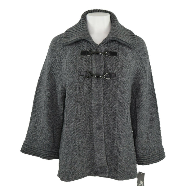 JM Collection Women's Wing-Collar Flyaway Cardigan, Size Medium