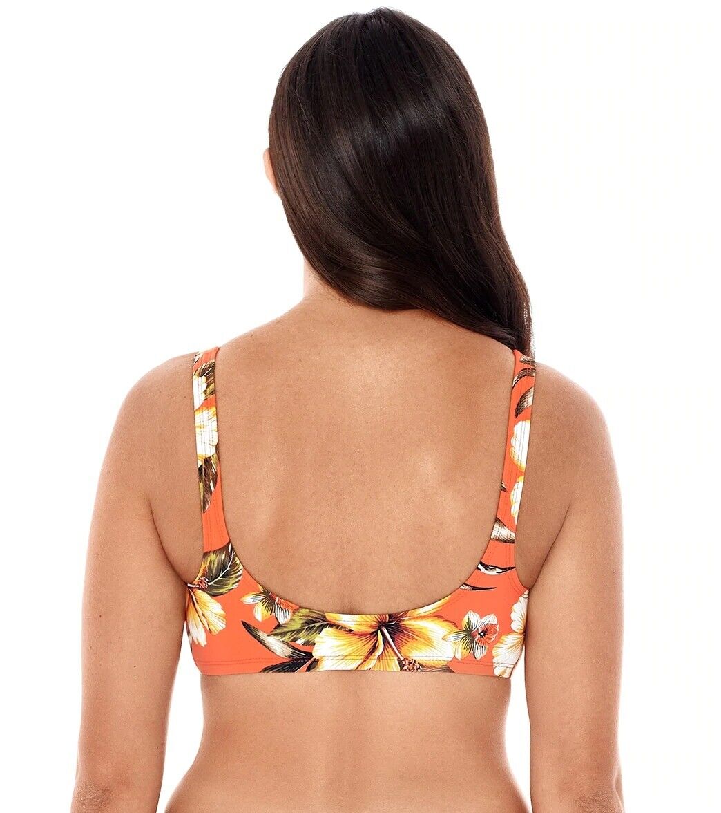 Skinny Dippers GOLDFISH Kahului Coconut Ring Coco Bikini Swim Top,US Medium