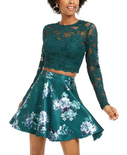 City Triangles Women's Green Glitter Floral