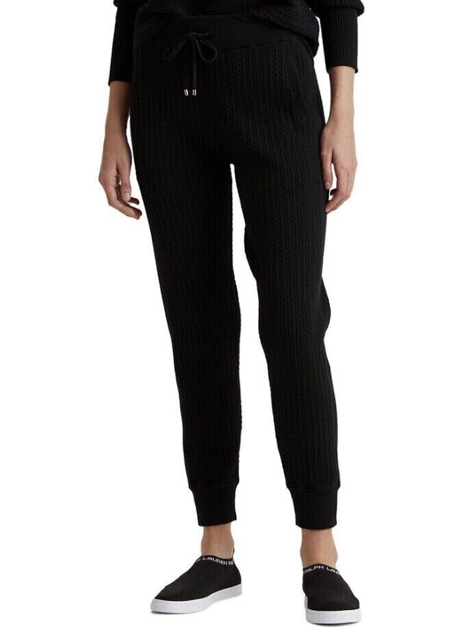 Lauren Ralph Lauren Womens Cable-Knit Jogger Pants